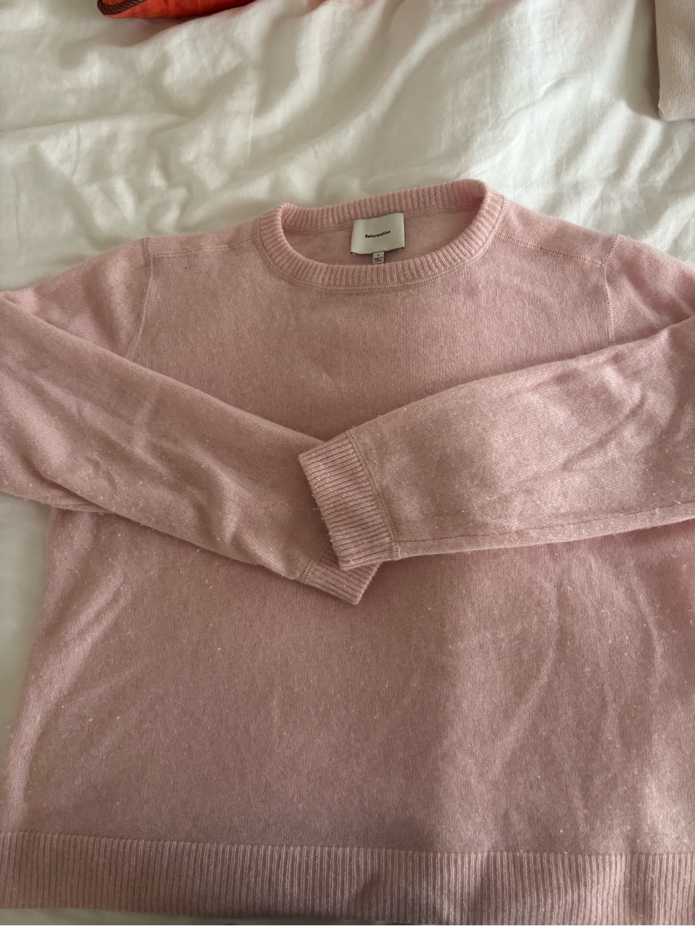 Reformation Boyfriend Sweater in pale Pink (small) - Picture 4 of 5